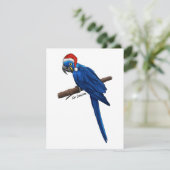 ヒアシンスアオサギのホリデーカード シーズンカード (スタンド正面)