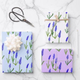 ヒアシンス復活祭春花のパターン球根ギフト ラッピングペーパーシート