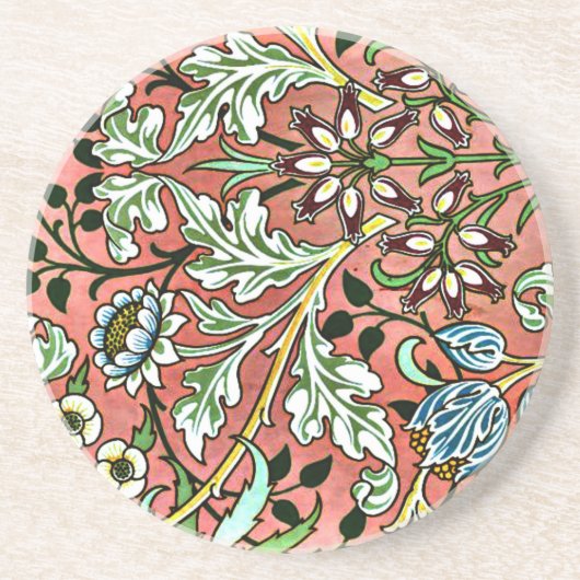 ヒアシンス – ウィリアム・モリスヴィンテージデザイン コースター (正面)