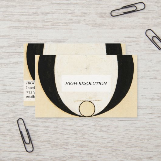 ヒアテネヒルマaf Klint著1920年 名刺 (正面/裏面インサイチュ)