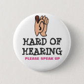 ヒアリングの懸命しかしまだすばらしい 缶バッジ (正面)