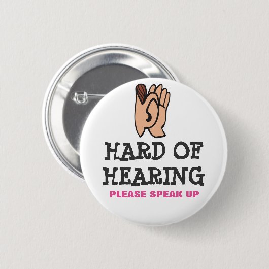 ヒアリングの懸命しかしまだすばらしい 缶バッジ (正面&裏面)