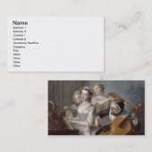 ヒアリング、c.1744-7 (キャンバスの油)の感覚 名刺 (正面/裏面)