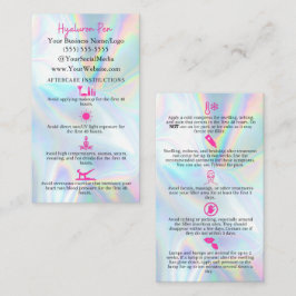 ヒアルロン酸ペンフィラーアフターケア指示カード 名刺