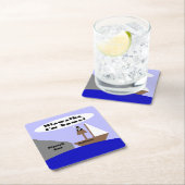 ヒアワサ、僕は帰ったぞ スクエアペーパーコースター (インサイチュ)