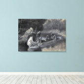 ヒアワタの歌:先住民インディアン戦士&恋人 キャンバスプリント (インサイチュ (ウッドフロア))