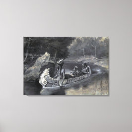 ヒアワタの歌：先住民インディアン戦士&恋人 キャンバスプリント