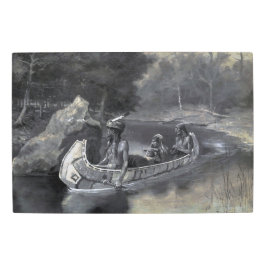 ヒアワタの歌：先住民インディアン戦士&恋人 メタルプリント