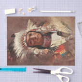 ヒアワタ先住民アメリカインディアンポートレート 薄葉紙 (クラフト)