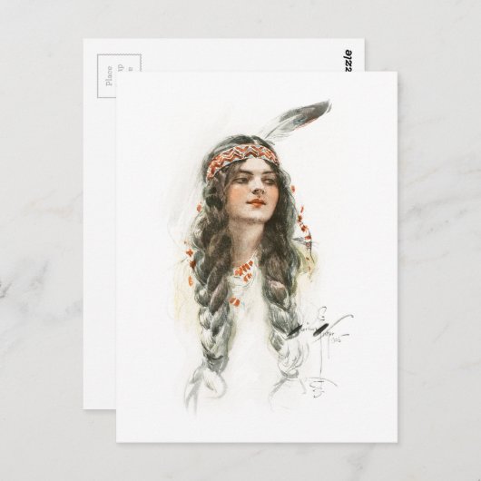 ヒアワタ・ミンネハハのハリソン・フィッシャー歌 ポストカード (正面/裏面)