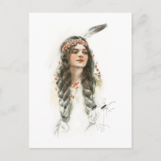 ヒアワタ・ミンネハハのハリソン・フィッシャー歌 ポストカード (正面)