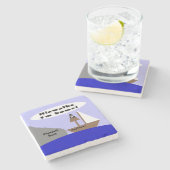 ヒアワタ、私は家にいる ストーンコースター (横)