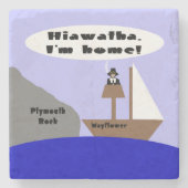 ヒアワタ、私は家にいる ストーンコースター (正面)