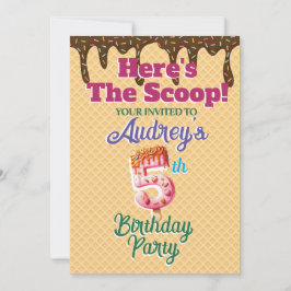 ヒアーズザスクープ ワッフルコーン 招待状