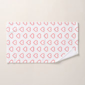 ヒアーズ入り白いバスタオル – カスタム色 バスタオルセット (ハンドタオル)