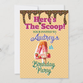 ヒアーズ・ザ・スクープ ワッフルコーン 招待状