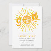 『ヒア・カムズ・ザ・サン』サンシャインベイビーシャワー 招待状 (正面)