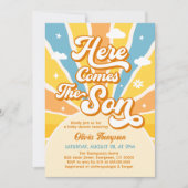 ヒア・カムズ・ザ・サン ベイビーシャワーのご招待 招待状 (正面)