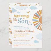 ヒア・カムズ・ザ・サン - ベイビーシャワーの招待状 招待状 (正面/裏面)