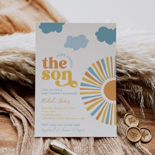 ヒア・カムズ・ザ・サン ベイビーシャワー招待状 招待状