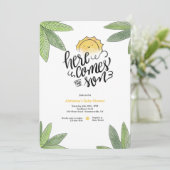 ヒア・カムズ・ザ・サン ベイビーシャワー 招待状 (スタンド正面)