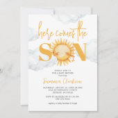 『ヒア・カムズ・ザ・サン』ベイビーシャワー 招待状 (正面)
