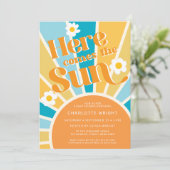 ヒア・カムズ・ザ・サン ベビーシャワー 招待状 (スタンド正面)