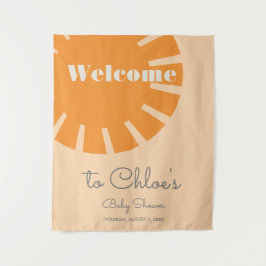 ヒア・カムズ・ザ・サン レトロ ベイビーシャワー タペストリー