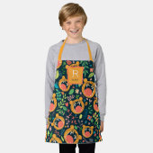 『ヒア・ミー・ロール・タイガー・ジャングパーソナライズされたル』 エプロン (着用した状態)