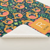 『ヒア・ミー・ロール・タイガー・ジャングパーソナライズされたル』 シェルパブランケット (3/4)