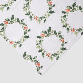 ヒイラギおよびキヅタのクリスマスのリース 薄葉紙 (詳細)