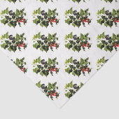 ヒイラギおよびキヅタのデザインのクリスマス 薄葉紙 (詳細)