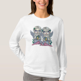 ヒイラギおよびキヅタのワイシャツのクリスマスの妖精の天使 Tシャツ