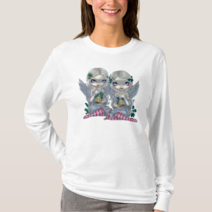 ヒイラギおよびキヅタのワイシャツのクリスマスの妖精の天使 Tシャツ