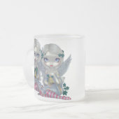 "ヒイラギおよびキヅタ"のマグ フロストグラスマグカップ (正面左)