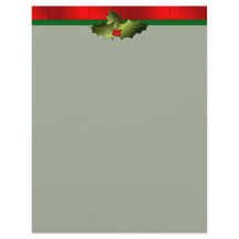 ヒイラギおよび赤レンガヘッダーが付いているレターヘッド