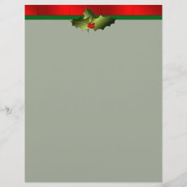 ヒイラギおよび赤レンガヘッダーが付いているレターヘッド レターヘッド