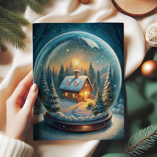 ヒイラギとモミのクリスマス包装紙 薄葉紙
