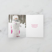 ヒイラギのすてきでカスタムなクリスマスの写真カード シーズンカード (内部)