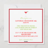 ヒイラギのすてきなクリスマスのカクテルのパーティの招待状 シーズンカード (裏面)