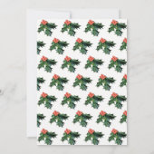 ヒイラギのすてきなクリスマス・パーティのヴィンテージバス招待状 招待状 (裏面)