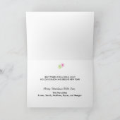 ヒイラギのすてきなスケートで滑るのペンギンの休日の挨拶状 シーズンカード (内部)