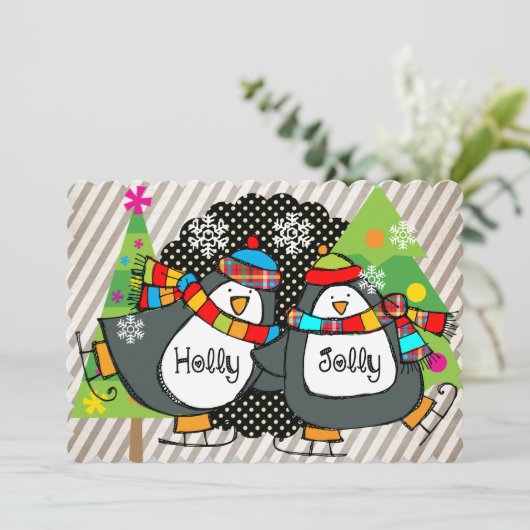 ヒイラギのすてきなスケートで滑るのペンギンの休日 シーズンカード (スタンド正面)