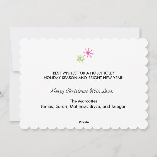 ヒイラギのすてきなスケートで滑るのペンギンの休日 シーズンカード (裏面)