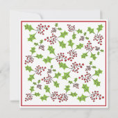 ヒイラギのすてきな休日のパーティの招待状 招待状 (裏面)