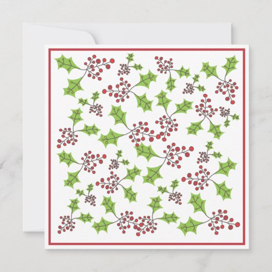 ヒイラギのすてきな休日のパーティの招待状 招待状 (裏面)