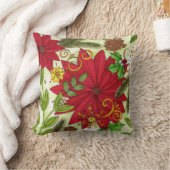 ヒイラギのすてきな冬の装飾用クッション クッション (ブランケット)