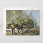 ヒイラギのカートのクリスマスカード シーズンポストカード (正面/裏面)