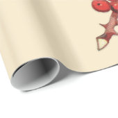 ヒイラギのクリスマスの包装紙 ラッピングペーパー (ロールコーナー)