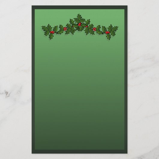 ヒイラギのクリスマス 便箋 (正面)